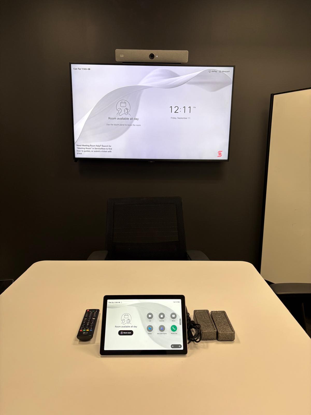 Boardroom display mounting