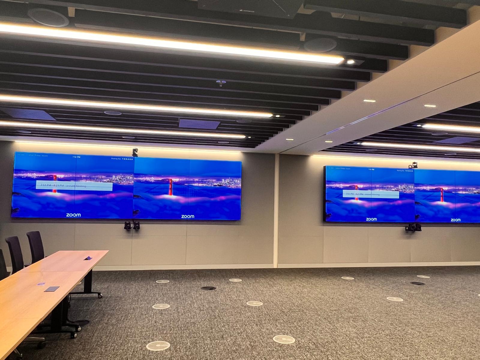 Commercial ceiling speaker installation